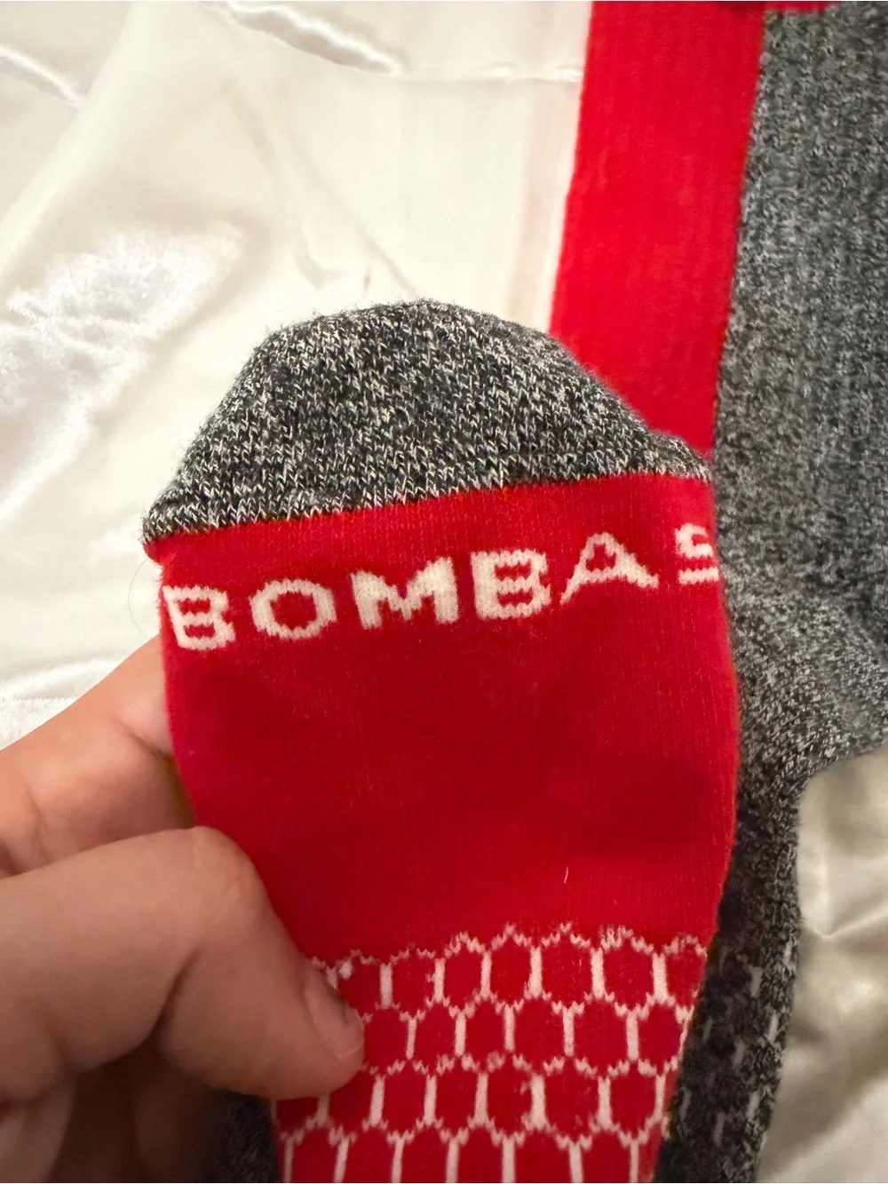 Bombas Sesame Street Elmo Crew Socks Red Gray Bee Better Unisex